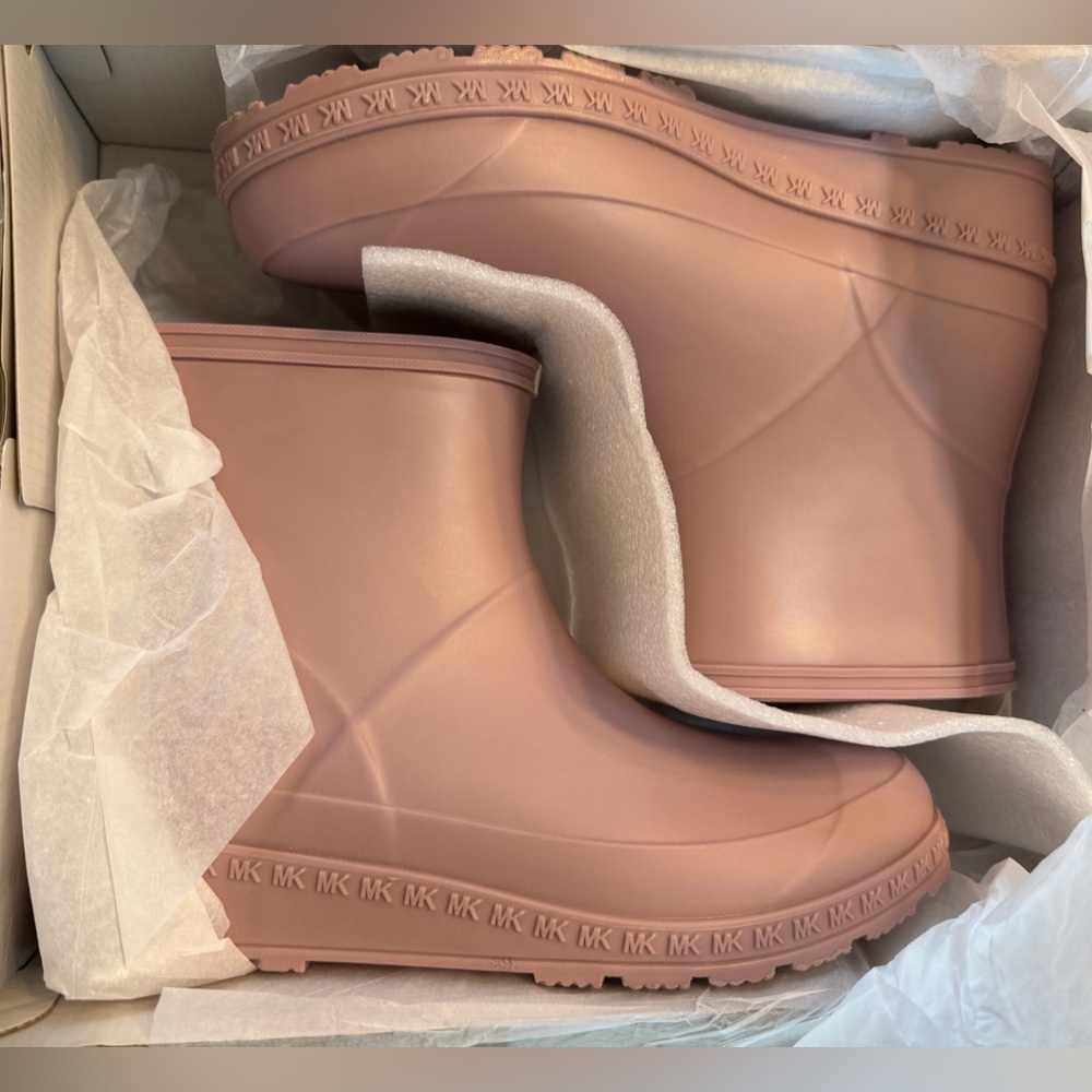 Michael Kors Royal Pink Rain Booties